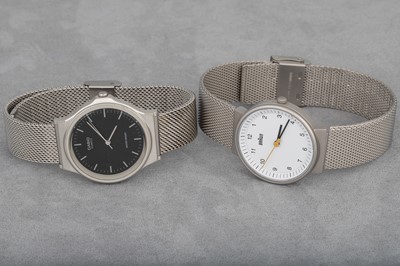 Lot 144 - A BRAUN GENT'S WRISTWATCH (quartz) and a casio...