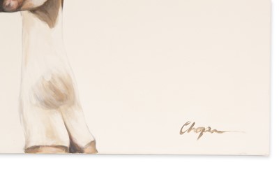 Lot 187 - DEBBIE CHAPMAN (Irish Contemporary), Cow, oil...