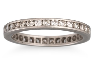 Lot 264 - A DIAMOND SET ETERNITY RING, channel set...