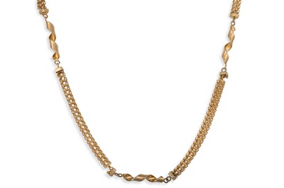 Lot 281 - A 9CT GOLD FANCY LINK CHAIN, 23.6 g.