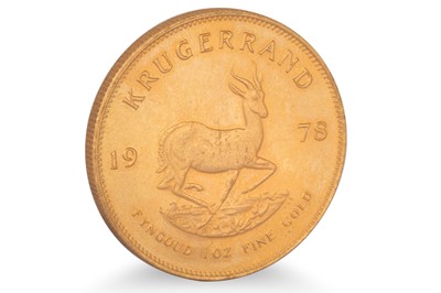 Lot 297 - A 1978 SOUTH AFRICAN KRUGERRAND GOLD COIN,...