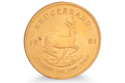 Lot 298 - A 1981 SOUTH AFRICAN KRUGERRAND GOLD COIN,...