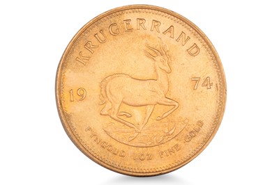 Lot 366 - A 1974 SOUTH AFRICAN KRUGERRAND GOLD COIN,...