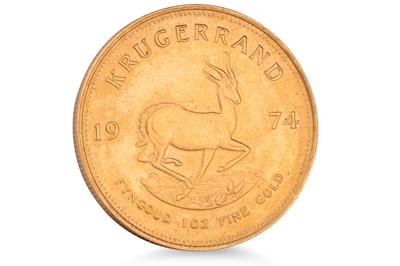 Lot 369 - A 1974 SOUTH AFRICAN KRUGERRAND GOLD COIN,...