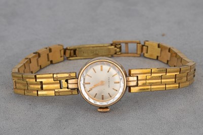 Lot 155 - A LADY'S CERTINA GOLD-PLATED WRISTWATCH