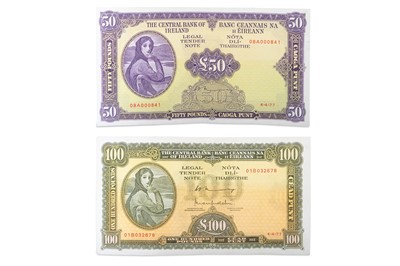 Lot 375 - A PAIR OF LADY LAVERY IRISH BANKNOTES,...