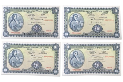 Lot 377 - TWO PAIRS OF CONSECUTIVE LADY LAVERY £10...