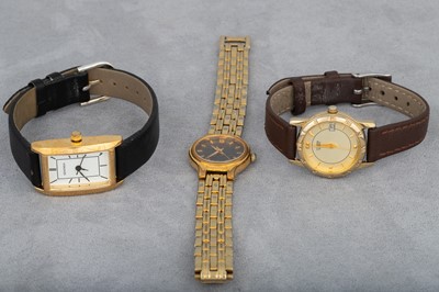 Lot 158 - A LADY'S SEKONDA TANK WRISTWATCH, together...