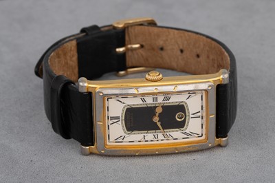 Lot 160 - A LADY'S SEIKO TANK WRISTWATCH, two colour...