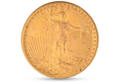 Lot 345 - A 1924 AMERICAN $20 DOUBLE EAGLE Gold Coin....