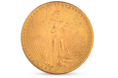 Lot 346 - A 1924 AMERICAN $20 DOUBLE EAGLE Gold Coin....