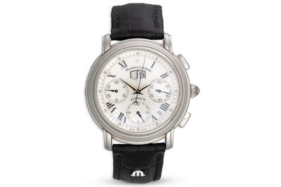 Lot 395 - A GENT'S MAURICE LACROIX MASTERPIECE FLYBACK...