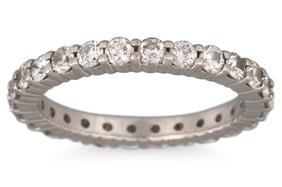 Lot 255 - A DIAMOND FULL ETERNITY RING, set with round...