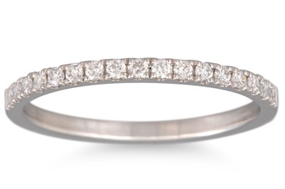 Lot 87 - A DIAMOND HALF ETERNITY RING, mounted in...