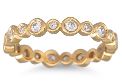 Lot 88 - A DIAMOND FULL ETERNITY RING, collet settings,...