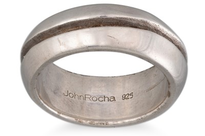 Lot 73 - A 9CT YELLOW GOLD BAND RING, 5.9 g. together...