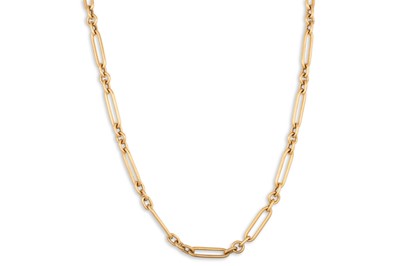 Lot 102 - AN 18CT GOLD TROMBONE STYLE NECK CHAIN, by ESL,...