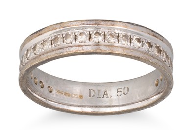 Lot 160 - A DIAMOND SET BAND RING, mounted in 9ct gold,....