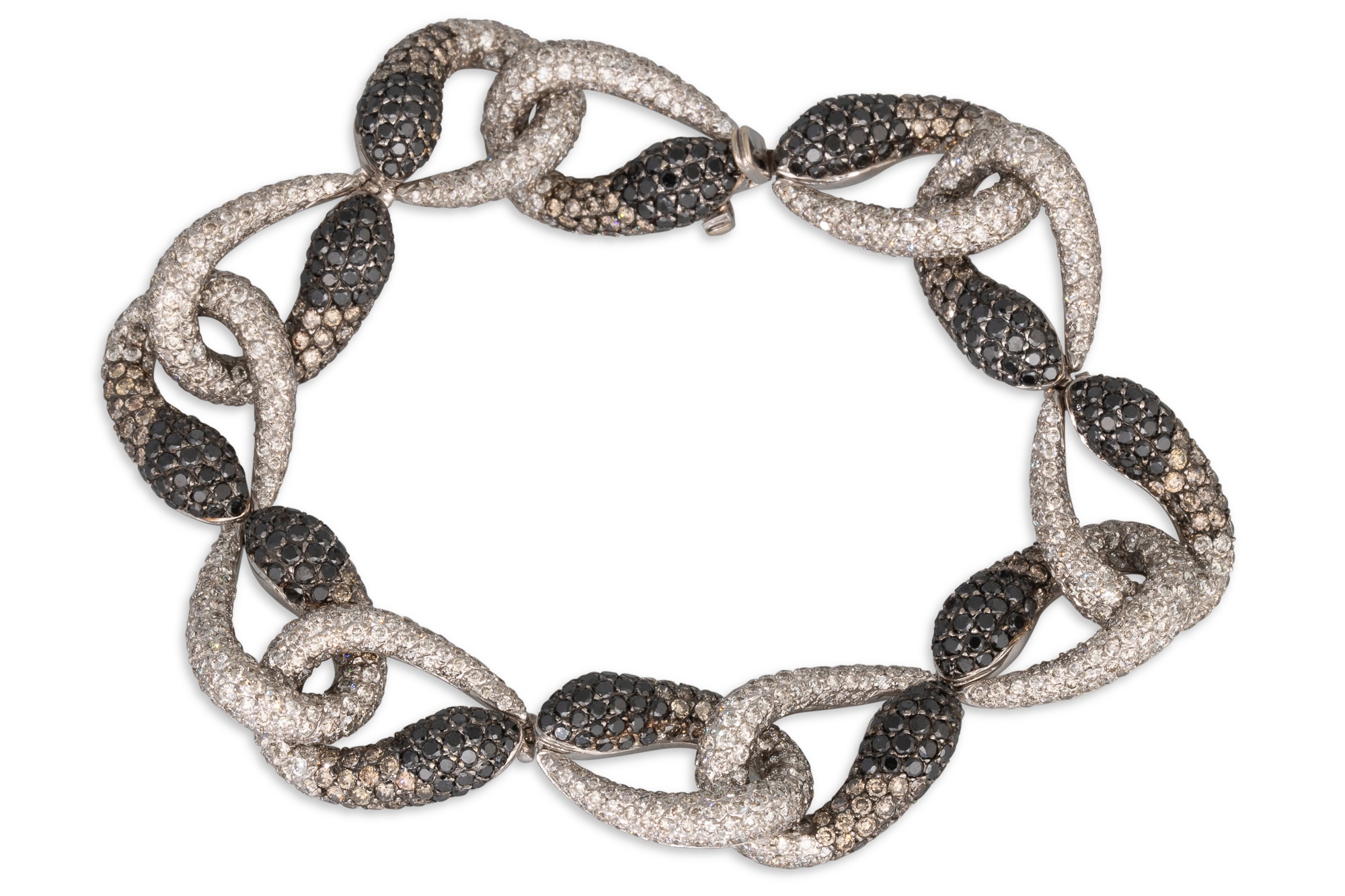 Lot 110 - A Diamond Bracelet, The White, Black