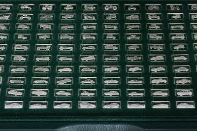 Lot 464 - 100 GREATEST CARS SILVER MINIATURE COLLECTION,...