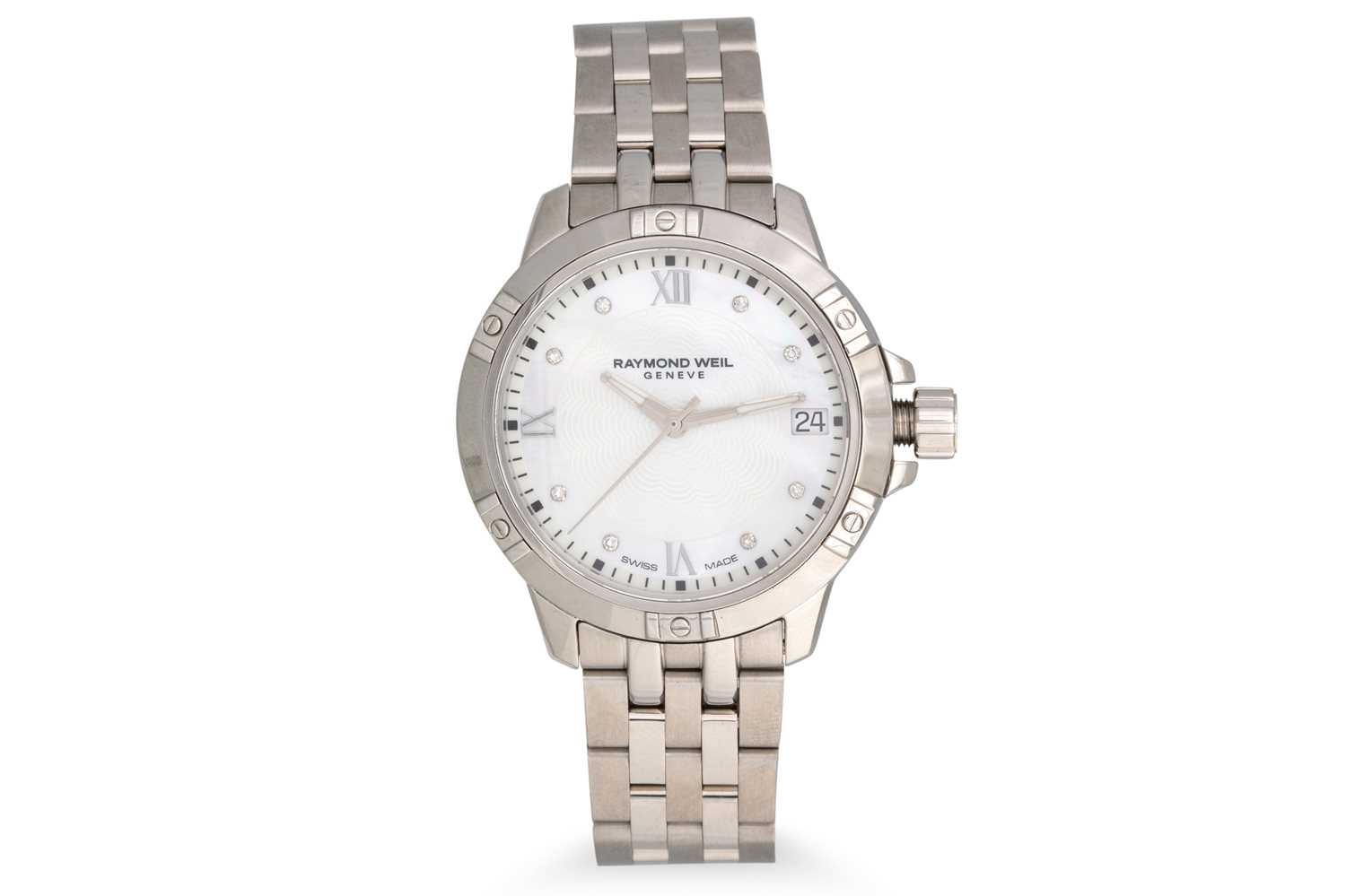 Lot 382 - A LADY'S RAYMOND WEIL WRISTWATCH,...