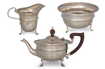 Lot 424 - A THREE PIECE NEO-CLASSICAL TEA SET, by...