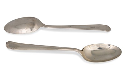 Lot 440 - A PAIR SILVER SERVING SPOONS by Robert Fead...