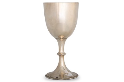 Lot 442 - AN ANTIQUE GEORGE V SILVER GOBLET, by Walker &...