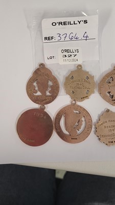Lot 327 - A COLLECTION OF NINE GAA MEDALS, all 9ct gold...