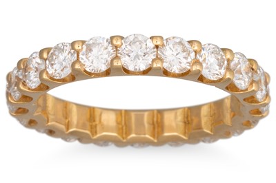 Lot 223 - A DIAMOND FULL BANDED ETERNITY RING, the...