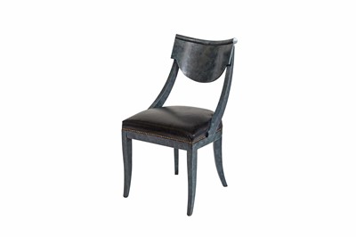 Lot 172 - A MODERN ALFRANK PAINTED WOODEN CHAIR, black...
