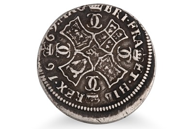 Lot 344 - A 1669 CHARLES II SILVER 6d ENGLISH COIN GF...
