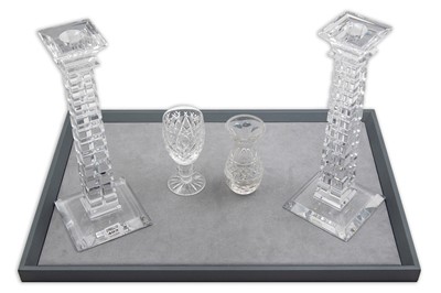 Lot 403 - A COLLECTION OF GLASSWARE, to include a pair...