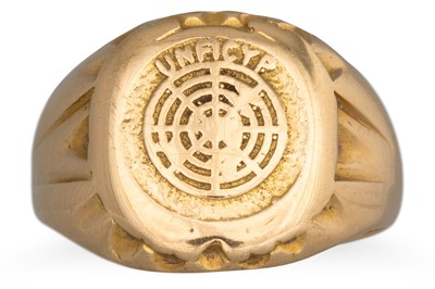 Lot 313 - A YELLOW GOLD SIGNET RING, early 1970s United...