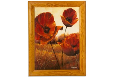 Lot 439 - M.CELLINI (20th Century) Poppies, large print,...