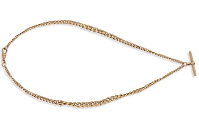 Lot 297 - A 9CT YELLOW GOLD CURB LINK NECKLACE, with...