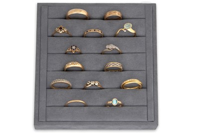 Lot 201 - A COLLECTION OF 9CT GOLD RINGS, some cubic...