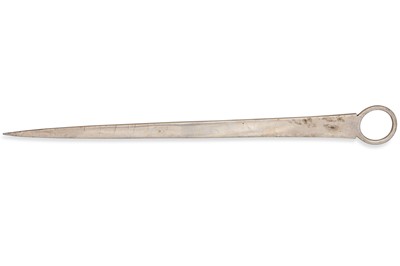 Lot 434 - A GEORGE III IRISH SILVER MEAT SKEWER, Cork,...