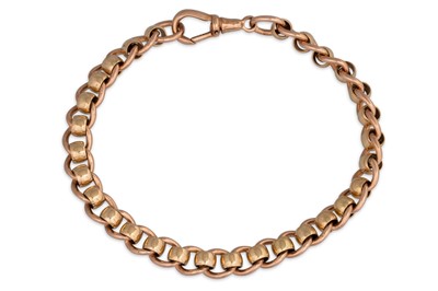 Lot 20 - A 9CT GOLD CURB LINK BRACELET, lobster clasp,...