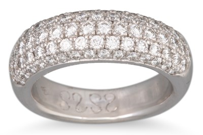 Lot 308 - A PAVÉ SET DIAMOND RING, in 18ct white gold....