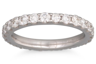 Lot 231 - A DIAMOND FULL BANDED ETERNITY RING, the...