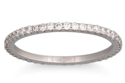 Lot 255 - A DIAMOND FULL BANDED ETERNITY RING, the...