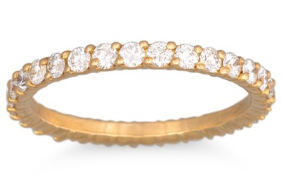 Lot 257 - A DIAMOND FULL BANDED ETERNITY RING, the...