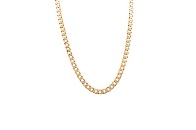 Lot 114 - A 9CT GOLD CURB LINK NECKLACE, 20"