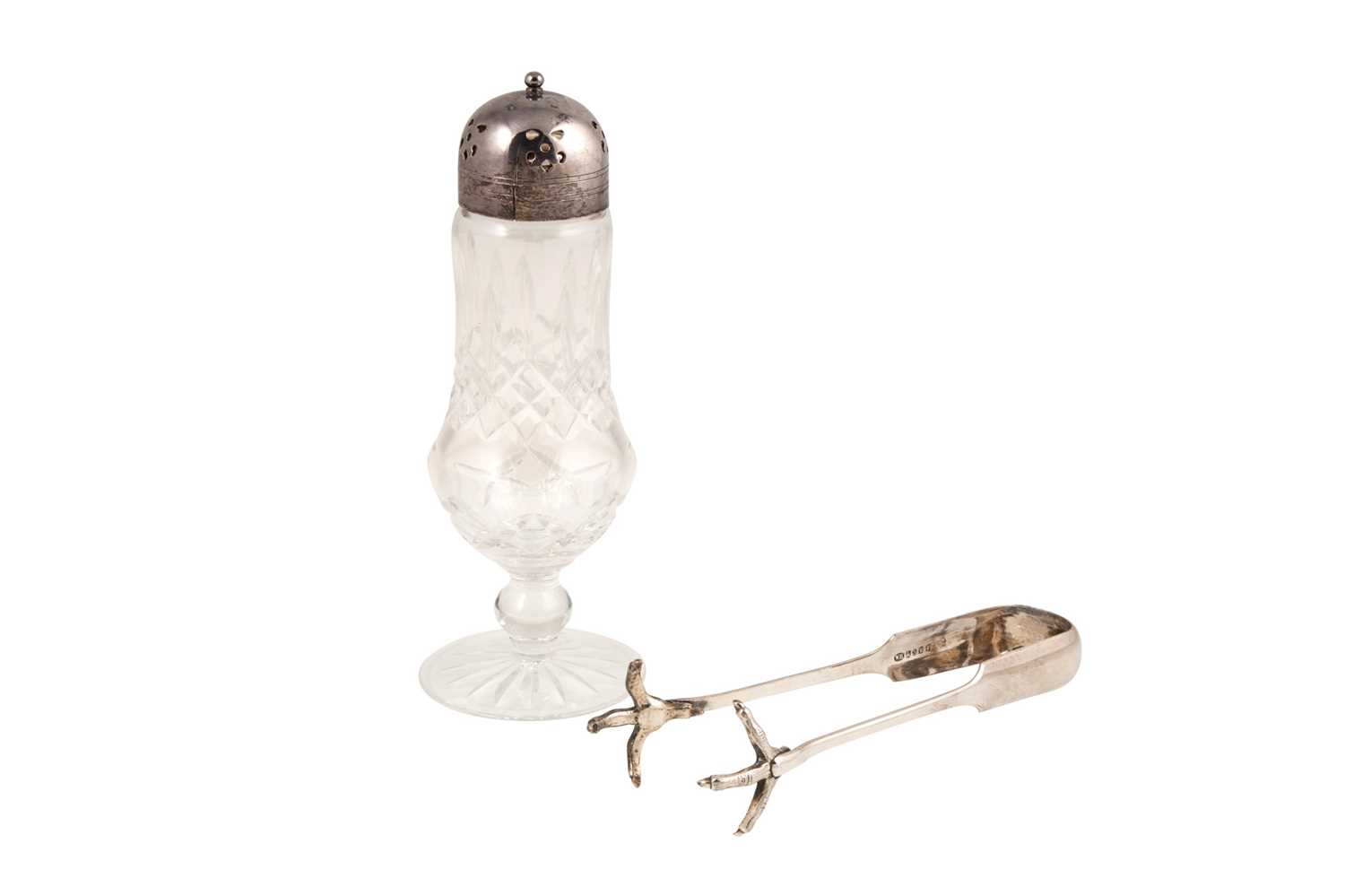 Lot 439 - A MODERN WATERFORD GLASS SUGAR SHAKER, 7.5" x...