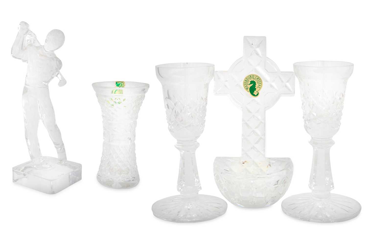 Lot 375 - A WATERFORD CRYSTAL WATER FONT, together with...