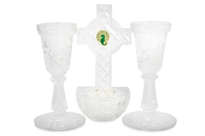 Lot 375 - A WATERFORD CRYSTAL WATER FONT, together with...