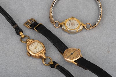 Lot 224 - A COLLECTION OF THREE LADY'S WATCHES, for...