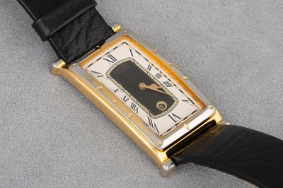 Lot 226 - A LADY'S SEIKO TANK WRISTWATCH, two-tone face...