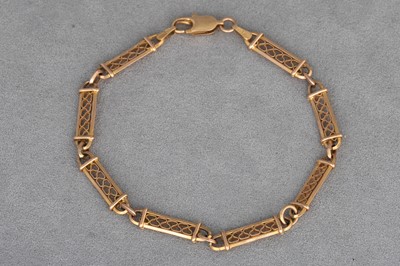 Lot 1 - A 9CT GOLD BRACELET, 5g